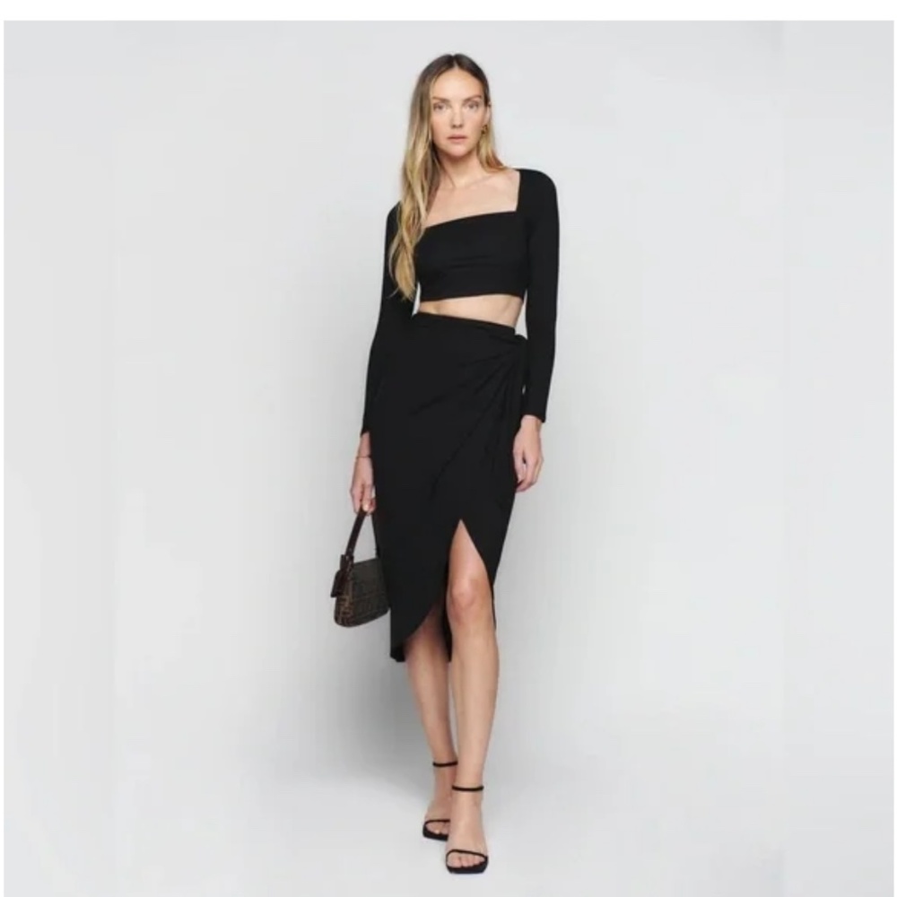 Reformation black skirt set